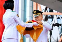 Foto : Upacara peringatan Hari Ulang Tahun (HUT) ke-81 Kemerdekaan Republik Indonesia digelar Pemerintah Kabupaten Ketapang (Pemkab)