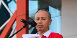 Pemerintah Kabupaten Ketapang Senam Massal Menyambut Peringatan HUT RI Ke-81.